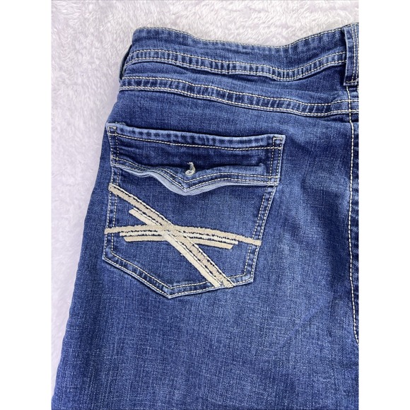 TK Axel Men's Jeans 42x30 Straight Bootcut Flap Pockets‎ Workwear Blue Med Wash - Picture 8 of 8